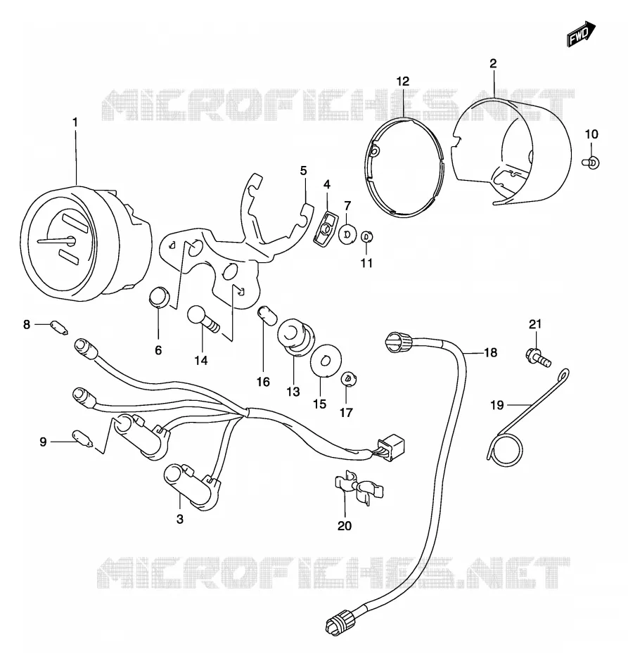 SPEEDOMETER (MODEL K3) Suzuki MOTO 250 MARAUDER 2002  GZ250K2(P19)