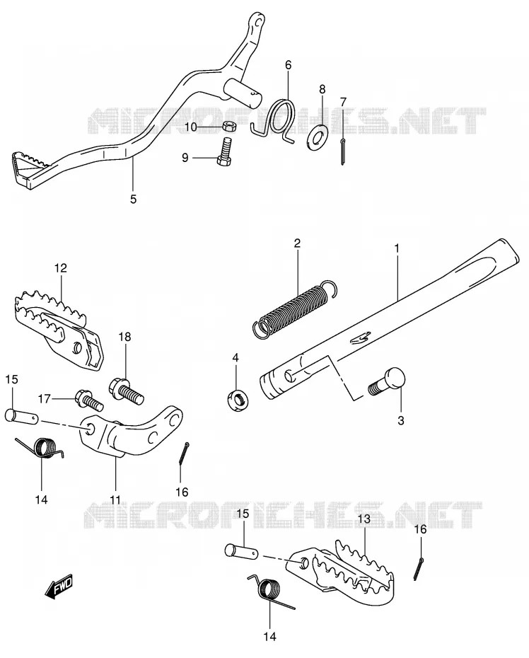 STAND - BRAKE PEDAL Suzuki MOTO 80 JR 2005  JR80K5(P3/P28)