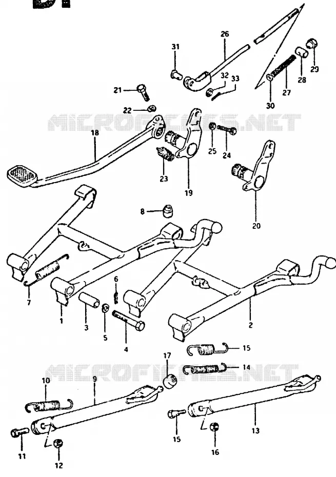 STAND - REAR BRAKE Suzuki MOTO 400 GSX 1981  GSX400EX(T/X)
