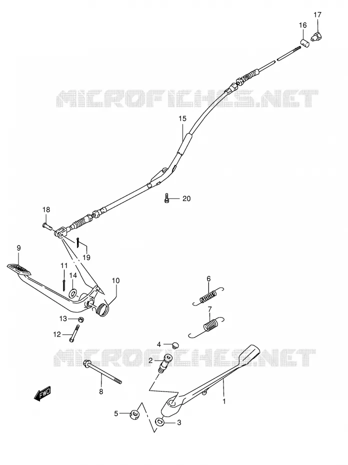 STAND - REAR BRAKE Suzuki MOTO 650 BOULEVARD 2006  LS650K6(E3/E28)
