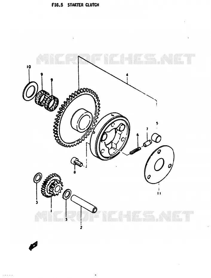 STARTER MOTOR CLUTCH Suzuki MOTO 200 GT 1992  GT200EN(N)