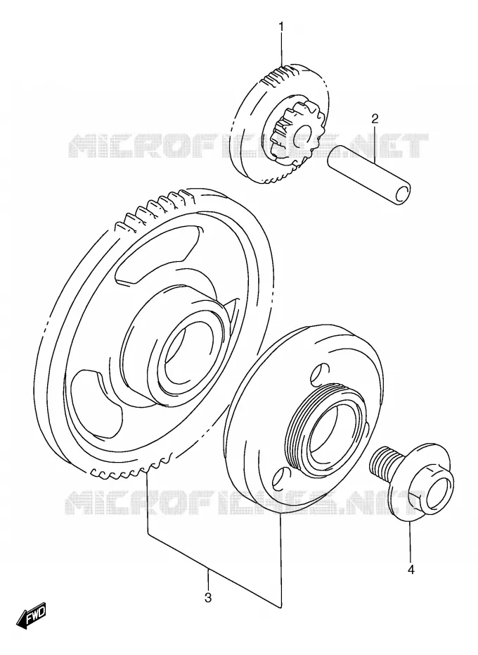 STARTER MOTOR CLUTCH Suzuki MOTO 750 GSX-F 1991  GSX750FM(E2)