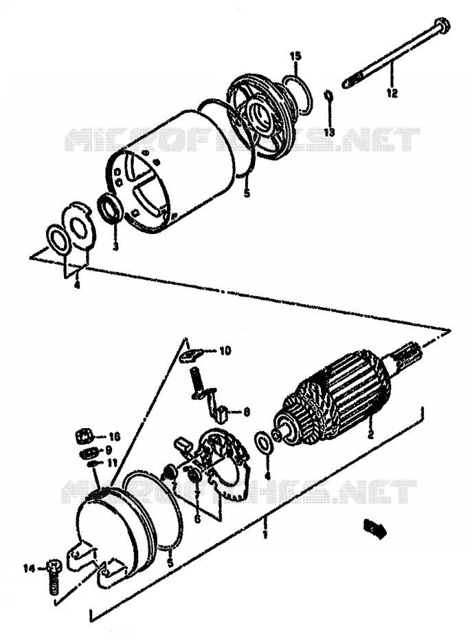 STARTER MOTOR Suzuki MOTO 750 GSX-F 1992  GSX750FN(K-T)