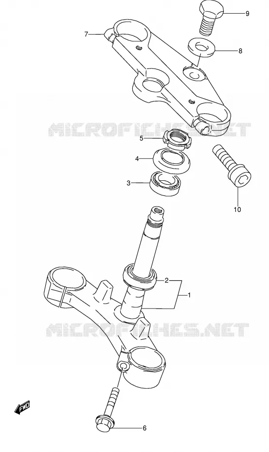 STEERING COLUMN Suzuki MOTO 600 GSX-F 1995  GSX600FS(E2)
