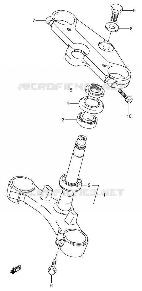 STEERING COLUMN Suzuki MOTO 600 GSX-F 1997  GSX600FU2V(E2)