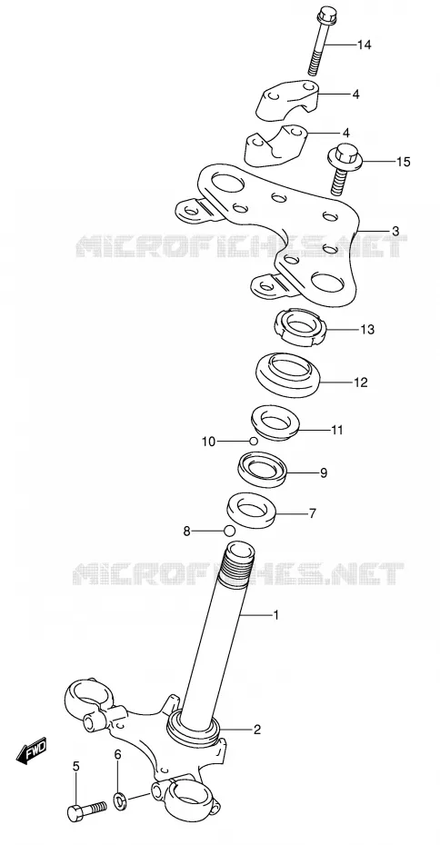 STEERING COLUMN Suzuki MOTO 80 JR 2004  JR80K4(P3/P28)