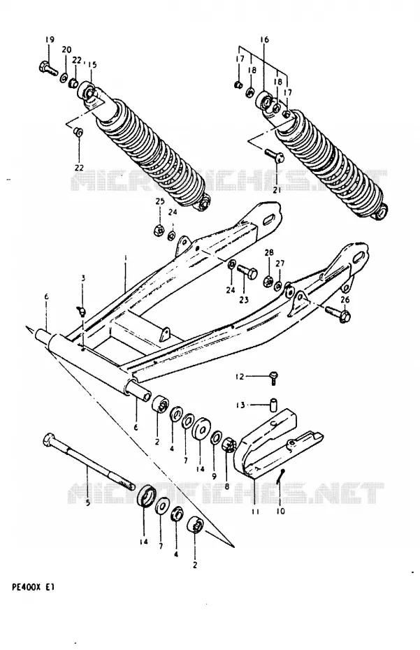 SWINGARM Suzuki MOTO 400 PE 1999  PE400X(T/X)