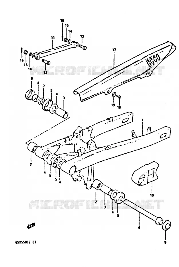 SWINGARM Suzuki MOTO 550 GSX-E 1983  GSX550ESD(E1)