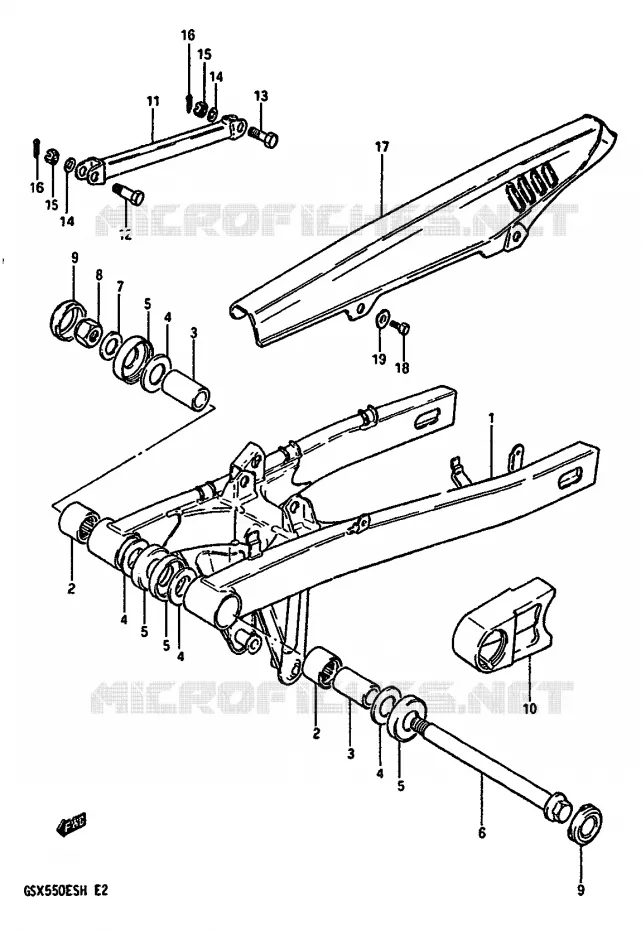 SWINGARM Suzuki MOTO 550 GSX-E 1987  GSX550EUH(F/G/H)