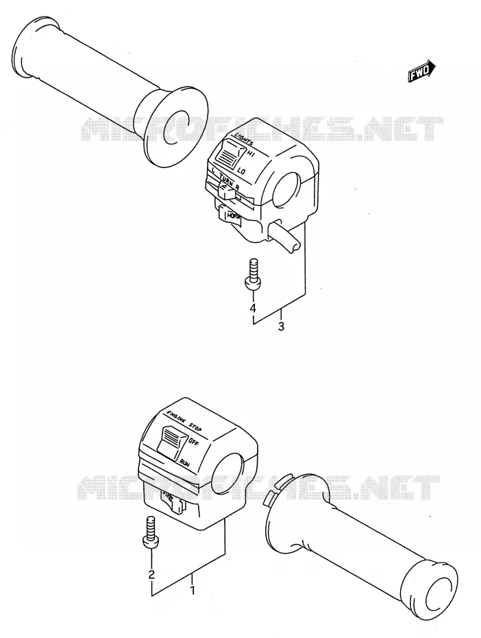 SWITCHES (MODEL J) Suzuki MOTO 600 GSX-F 1988  GSX600FJ(E28)