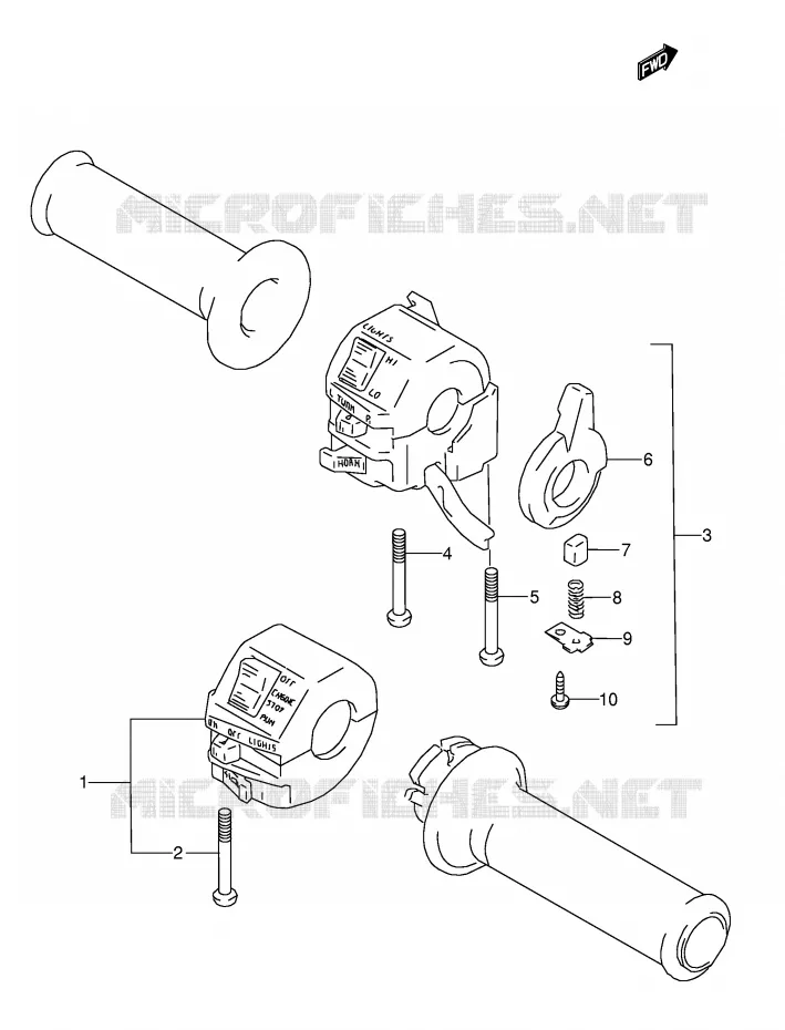 SWITCHES (MODEL K/L/M/N/P/R/S) Suzuki MOTO 600 GSX-F 1995  GSX600FS(E2)