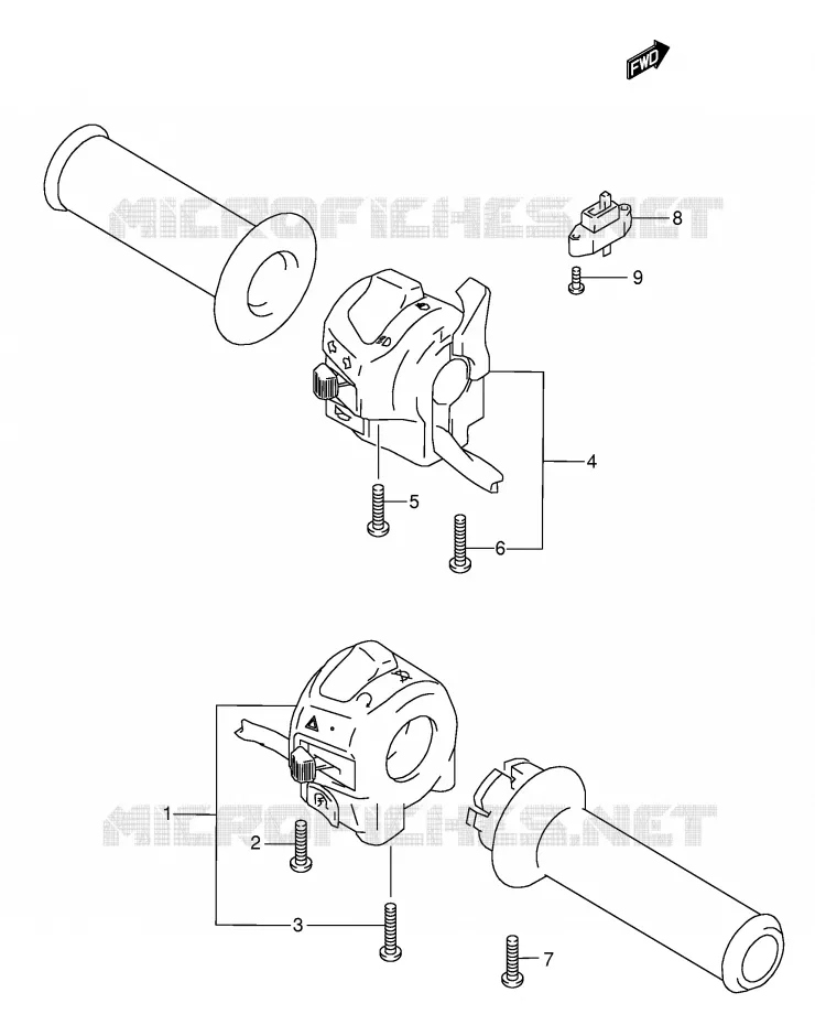 SWITCHES (MOSEL K3) Suzuki MOTO 600 GSX-F 2003  GSX600FK3(E2)