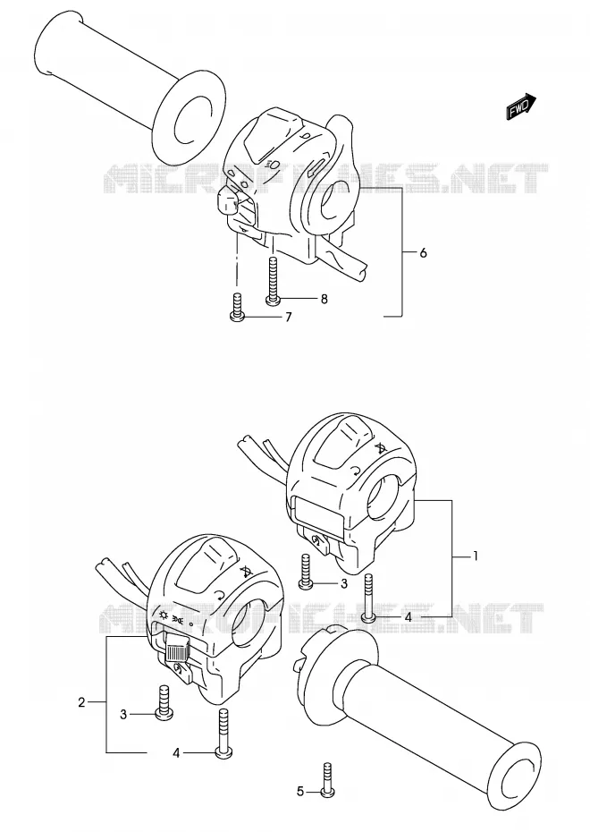 SWITCHES Suzuki MOTO 250 MARAUDER 2003  GZ250LK3(P19)