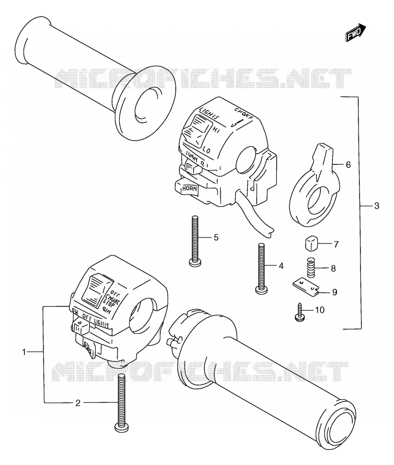 SWITCHES Suzuki MOTO 750 GSX-F 1994  GSX750FR(E2)