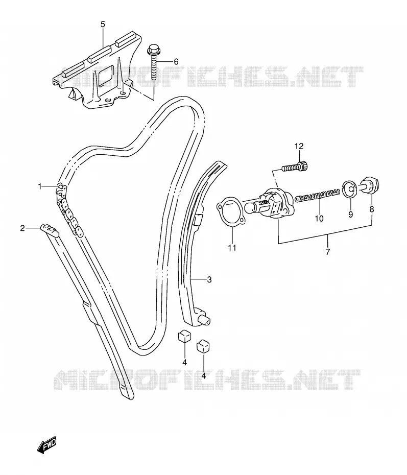 TIMING (MODEL T) Suzuki MOTO 600 GSX-F 1992  GSX600FU2N(E2)