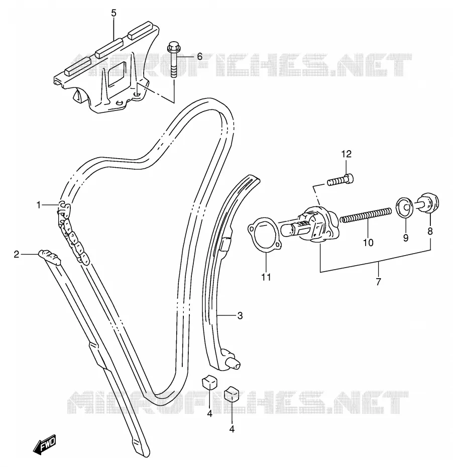 TIMING Suzuki MOTO 600 GSX-F 1997  GSX600FU2V(E2)