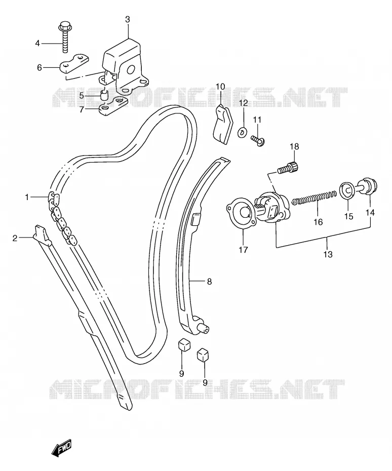 TIMING Suzuki MOTO 750 GSX-F 1995  GSX750FS(E2)
