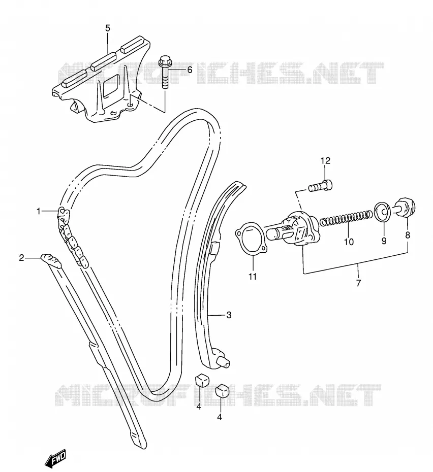 TIMING Suzuki MOTO 750 GSX-F 2004  GSX750FK4(E2)
