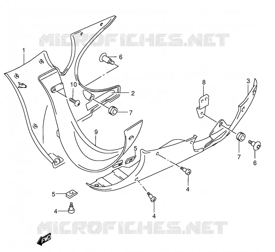 UNDER COWLING (MODEL K4/K5) Suzuki MOTO 600 GSX-F 2006  GSX600FK6(E2)