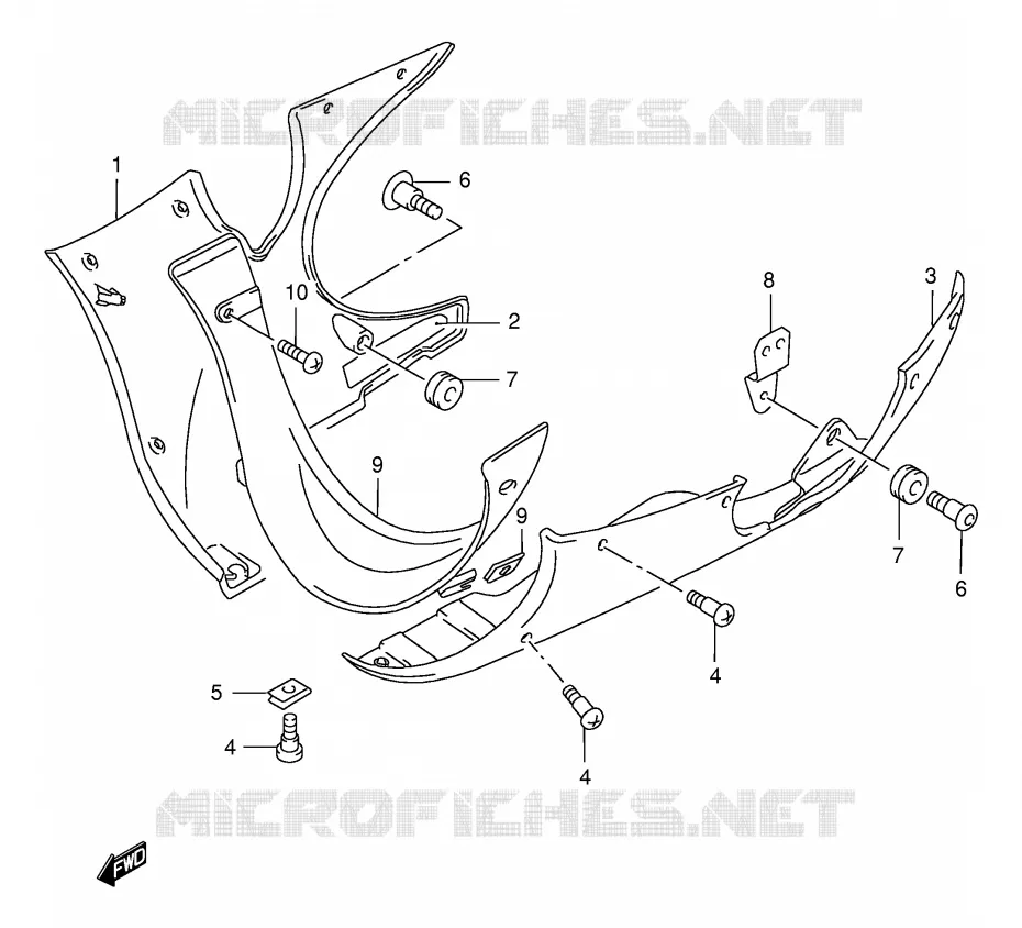UNDER COWLING (MODEL W/X/Y) Suzuki MOTO 750 GSX-F 2003  GSX750FLK3(E2)