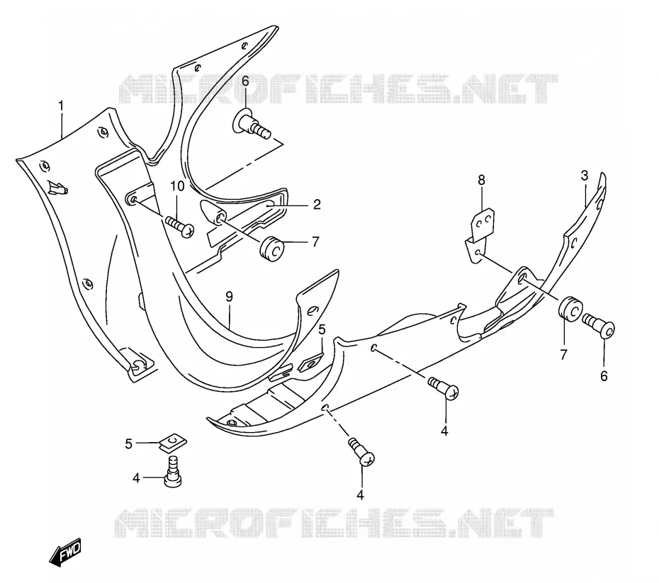 UNDER COWLING Suzuki MOTO 750 GSX-F 2006  GSX750FK6(E2)