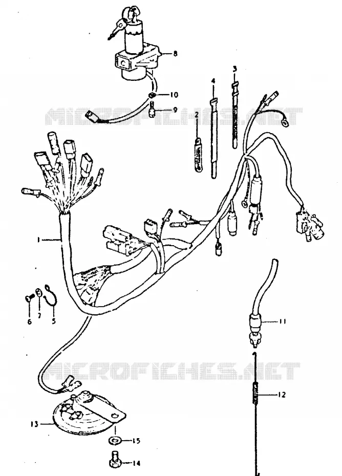 WIRING HARNESS Suzuki MOTO 400 GSX 1980  GSX400ET/GSX400ST