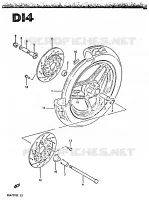 FRONT WHEEL for Suzuki GSX-S 750 1984