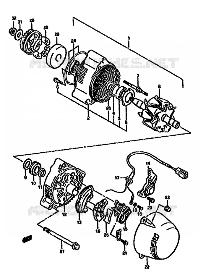 ALTERNATOR Suzuki MOTO 750 GSX-F 1992  GSX750FN(K-T)