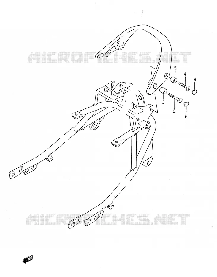 BACKREST Suzuki MOTO 750 GSX-F 1996  GSX750FT(E28)