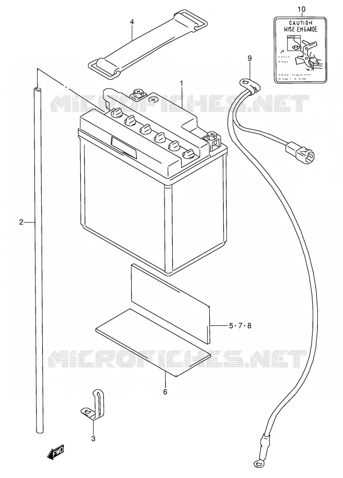 BATTERY (MODEL T) Suzuki MOTO 600 GSX-F 1988  GSX600FU2J(E2)
