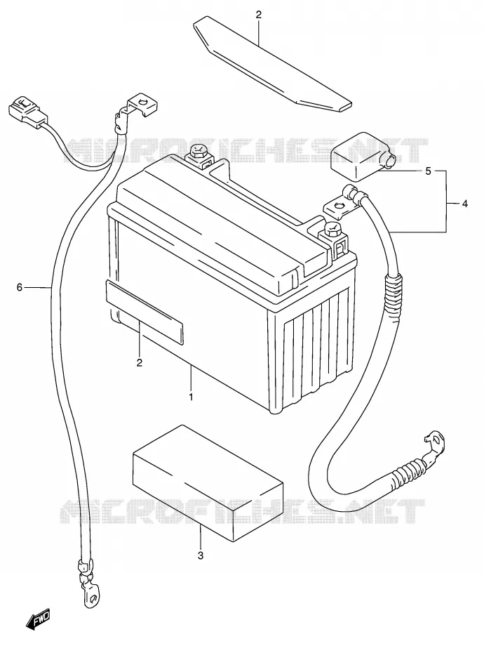 BATTERY Suzuki MOTO 750 GSX 2001  GSX750K1(E4)