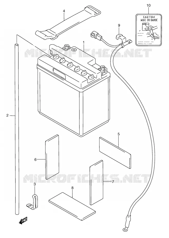 BATTERY Suzuki MOTO 750 GSX-F 1991  GSX750FM(E2)