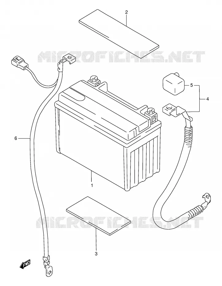 BATTERY Suzuki MOTO 750 GSX-F 2001  GSX750FK1(E2)