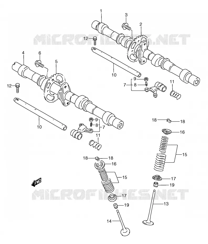 CAM SHAFT - VALVE Suzuki MOTO 750 GSX-F 1992  GSX750FN(E2)