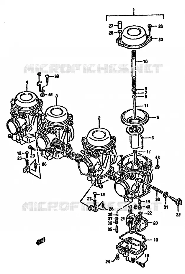 CARBURETOR (MODEL S/T) Suzuki MOTO 750 GSX-F 1992  GSX750FN(K-T)