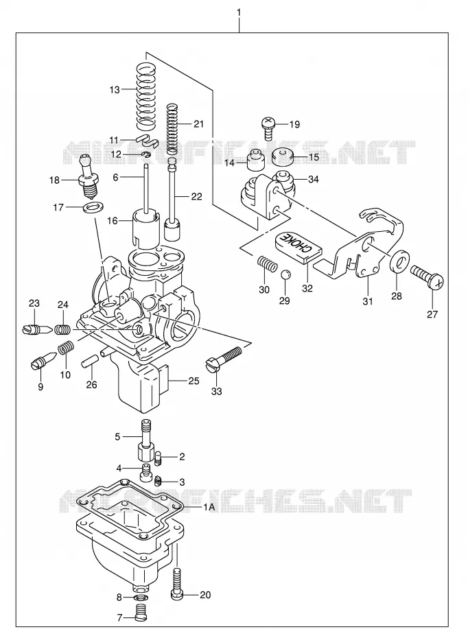 CARBURETOR Suzuki MOTO 50 JR 2003  JR50K3(P3/P28)