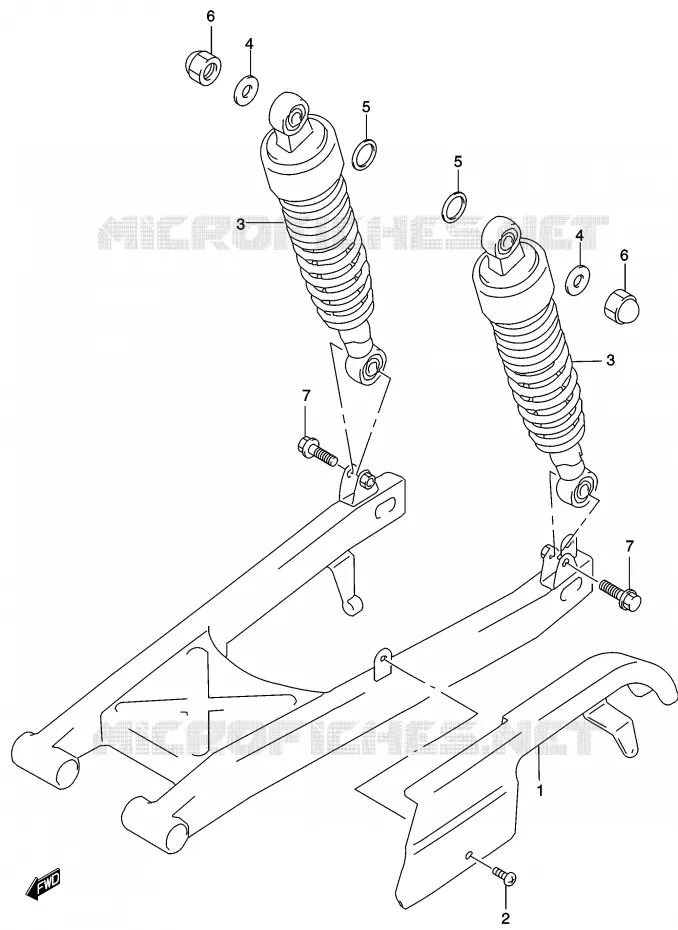 CHAIN GUARD Suzuki MOTO 250 MARAUDER 2002  GZ250K2(K3)