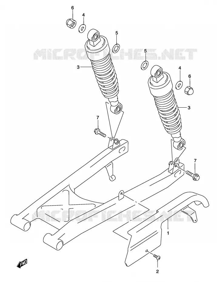 CHAIN GUARD Suzuki MOTO 250 MARAUDER 2003  GZ250K3(P19)