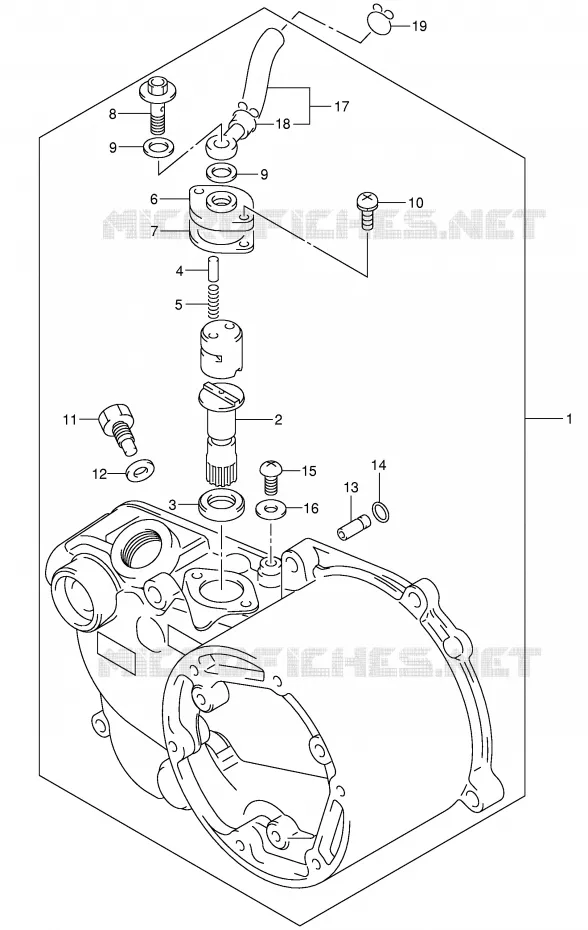 CLUTCH COVER/OIL PUMP Suzuki MOTO 50 JR 2005  JR50K5(P3/P28)