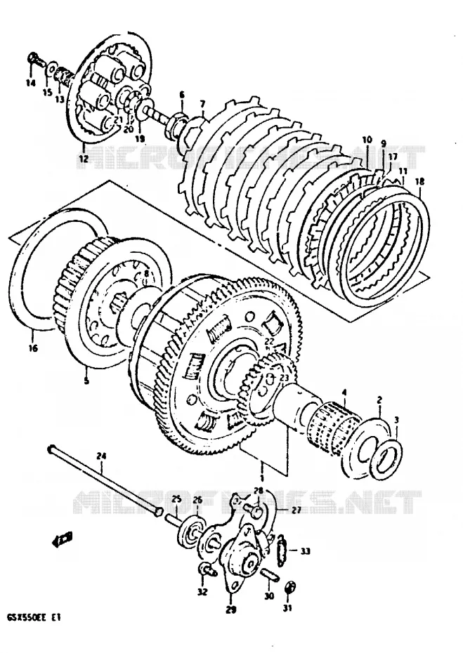 CLUTCH Suzuki MOTO 550 GSX-E 1983  GSX550ESD(E1)