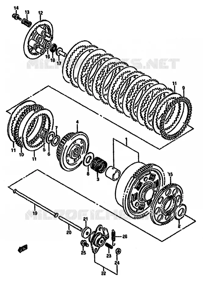 CLUTCH Suzuki MOTO 750 GSX-F 1991  GSX750FM(K-T)