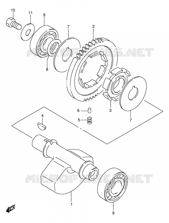 CRANK BALANCER Suzuki MOTO 650 SAVAGE 2000  LS650PY(E3/E28)