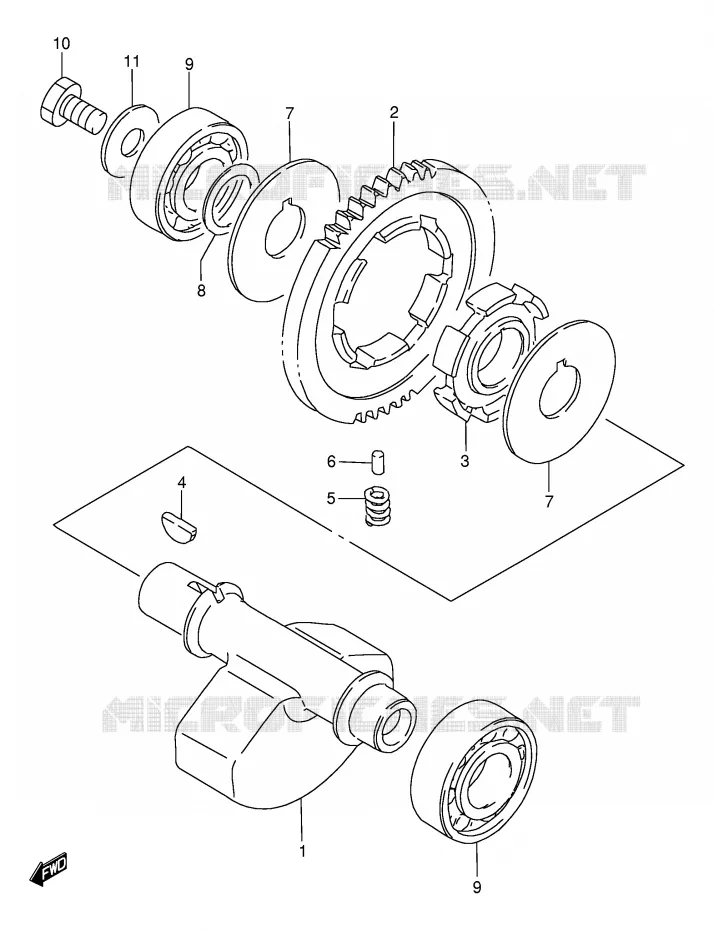 CRANK BALANCER Suzuki MOTO 650 SAVAGE 2003  LS650PK3(E2)