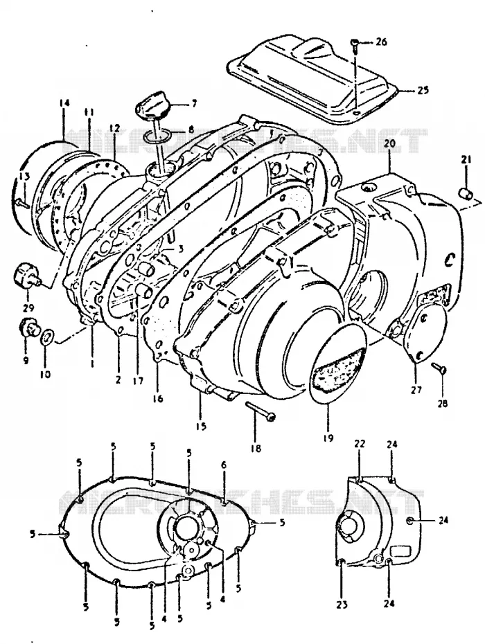 CRANKCASE COVER Suzuki MOTO 400 GSX 1981  GSX400SX(T/X)