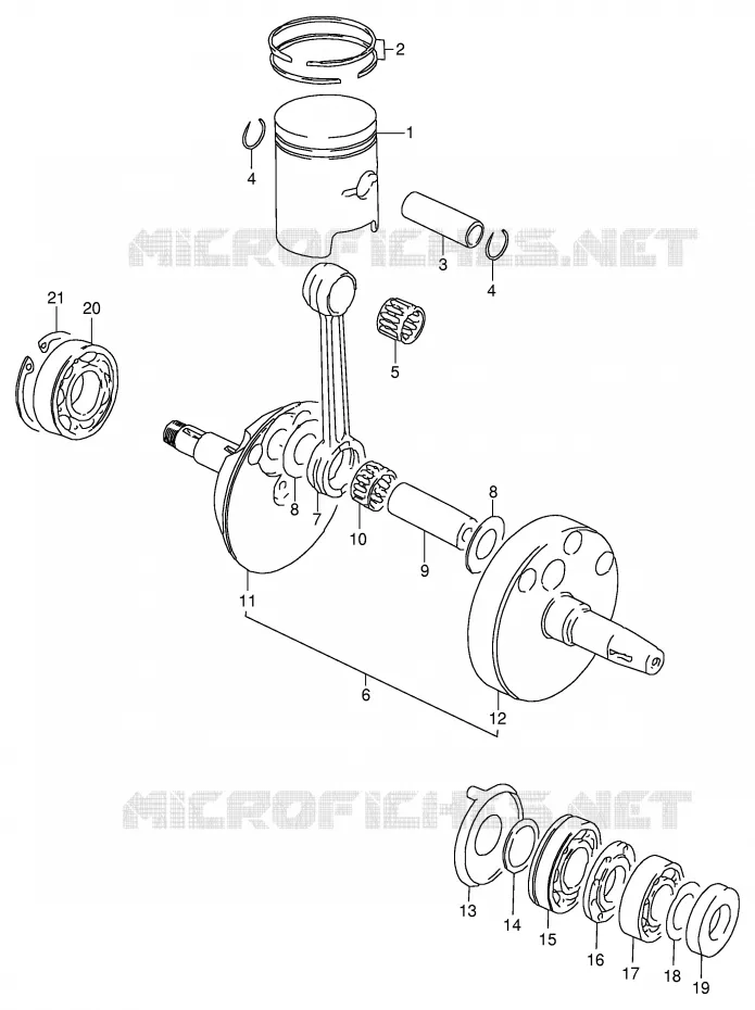 CRANKSHAFT Suzuki MOTO 125 Autres-modeles 1982  K125Z(E7)