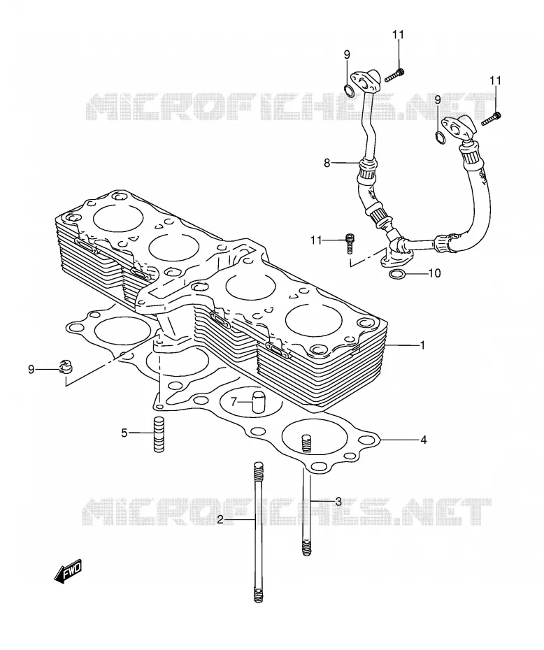 CYLINDER Suzuki MOTO 600 GSX-F 1996  GSX600FUT(E2)