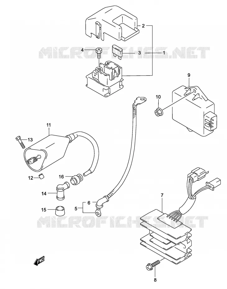 ELECTRICAL Suzuki MOTO 250 MARAUDER 2002  GZ250K2(P19)