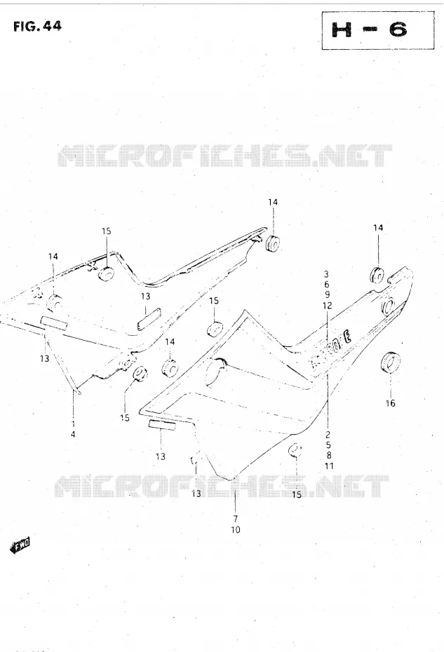 FAIRING (GSX500EE) Suzuki MOTO 500 GSX-E 1985  GSX500ESF(E39)