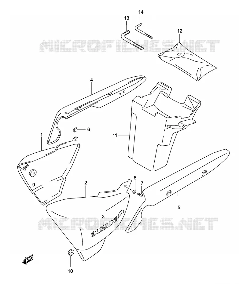 FAIRING (MODEL K3) Suzuki MOTO 250 MARAUDER 2002  GZ250K2(P19)