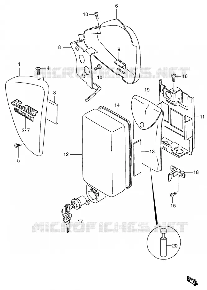 FAIRING (MODEL K4) Suzuki MOTO 650 BOULEVARD 1999  LS650PX(E3/E28)